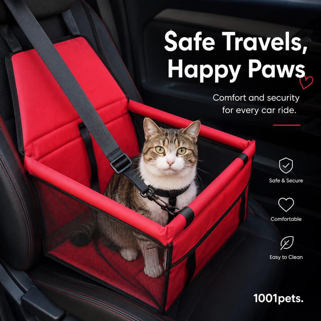 Booster Car Seat for Small Dogs & Cats – Safe Travel Pet Seat